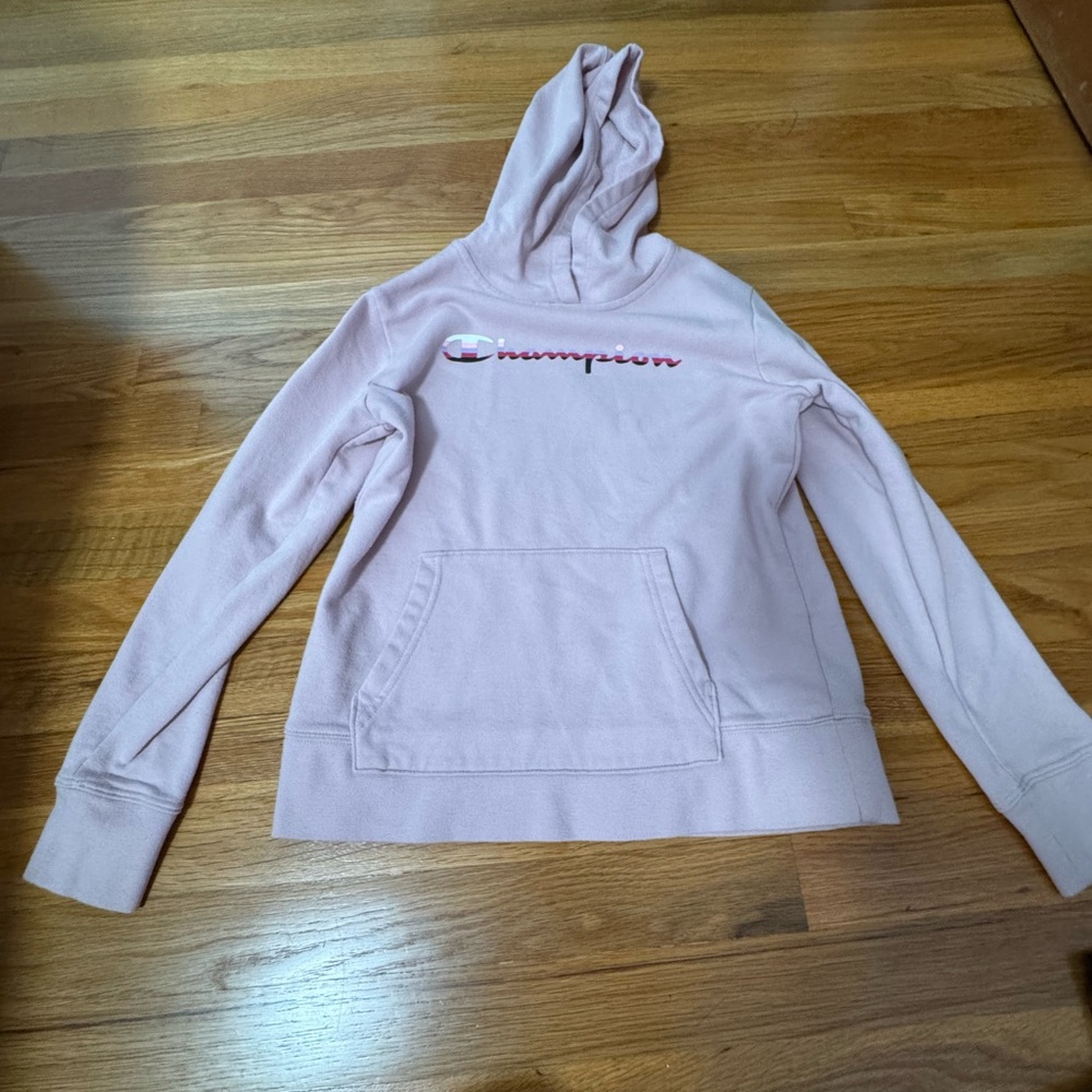 Champion Pink Pullover Hoodie Sweatshirt